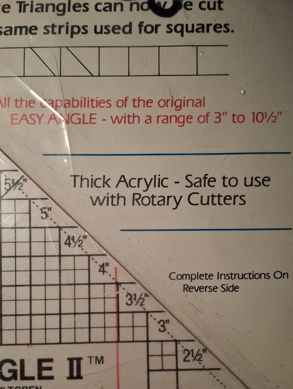 Easy Angle II Quilt Measuring Triangle - Picture 3 of 3